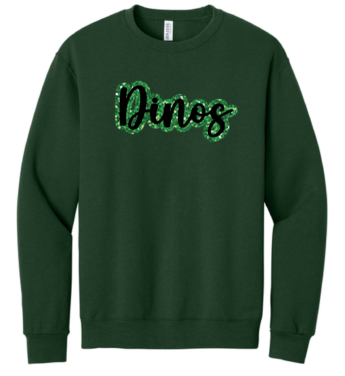 Sunnyslope Dino Glitter Puff Crewneck