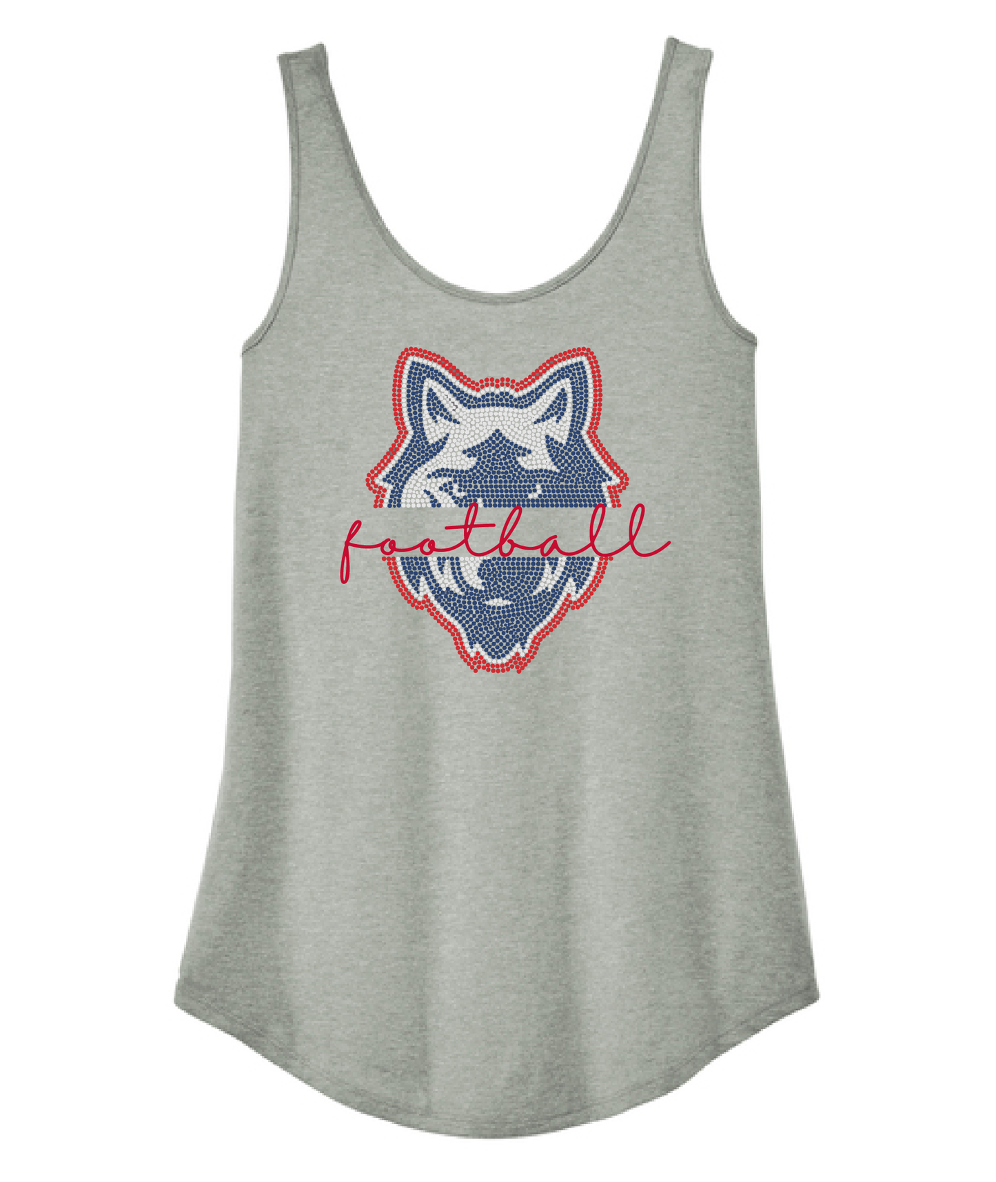 MLK Football Tank Rhinestone