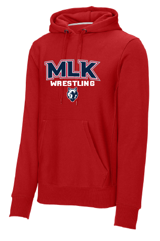 MLK Wrestling Red Hoodie F281 – Embroidery In Motion