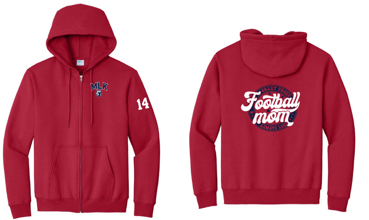 MLK Football Zip-up Hoodie