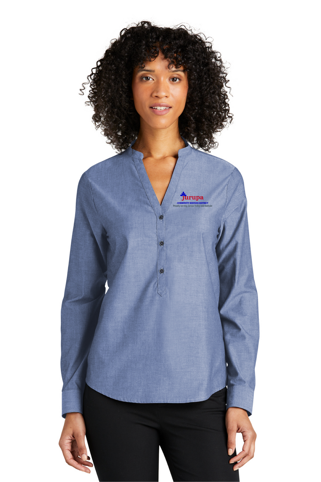 JCSD Ladies Long Sleeve Chambray Easy Care Shirt LW382