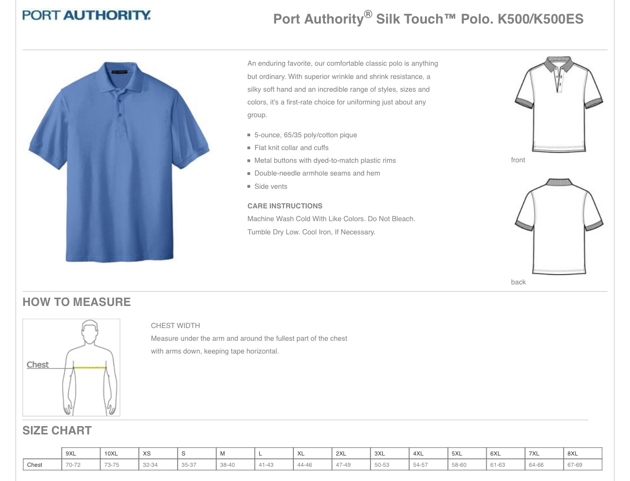 Men's Silk Touch Polo HACSB