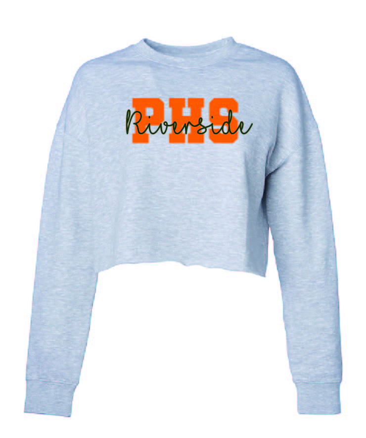 Ladies Lightweight Crop Crewneck Poly High