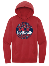 Load image into Gallery viewer, King Softball Leopard Print Hoodie and Crewneck