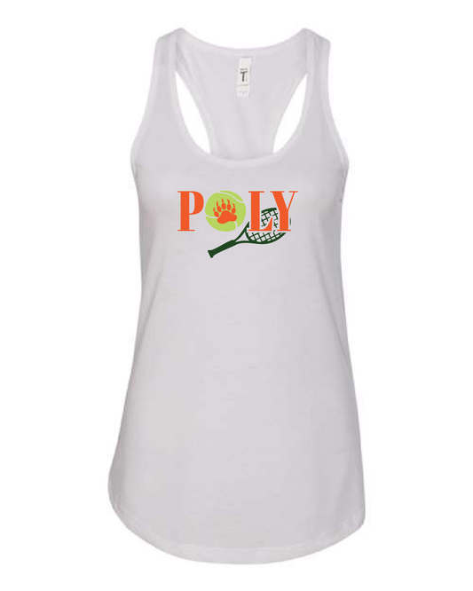 Poly Tennis White Tank