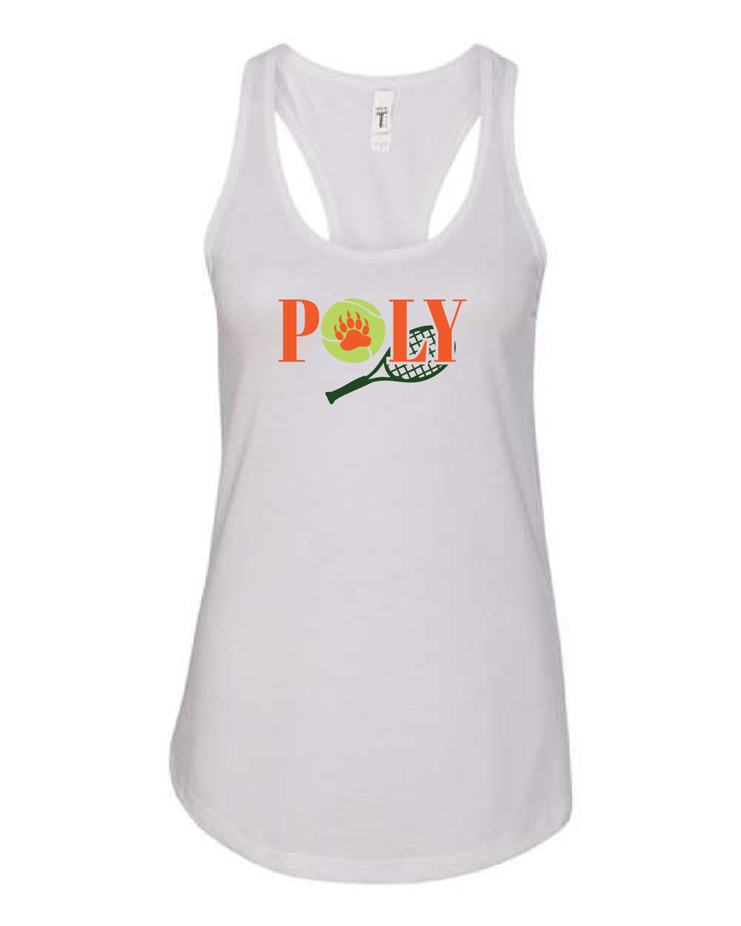 Poly Tennis White Tank