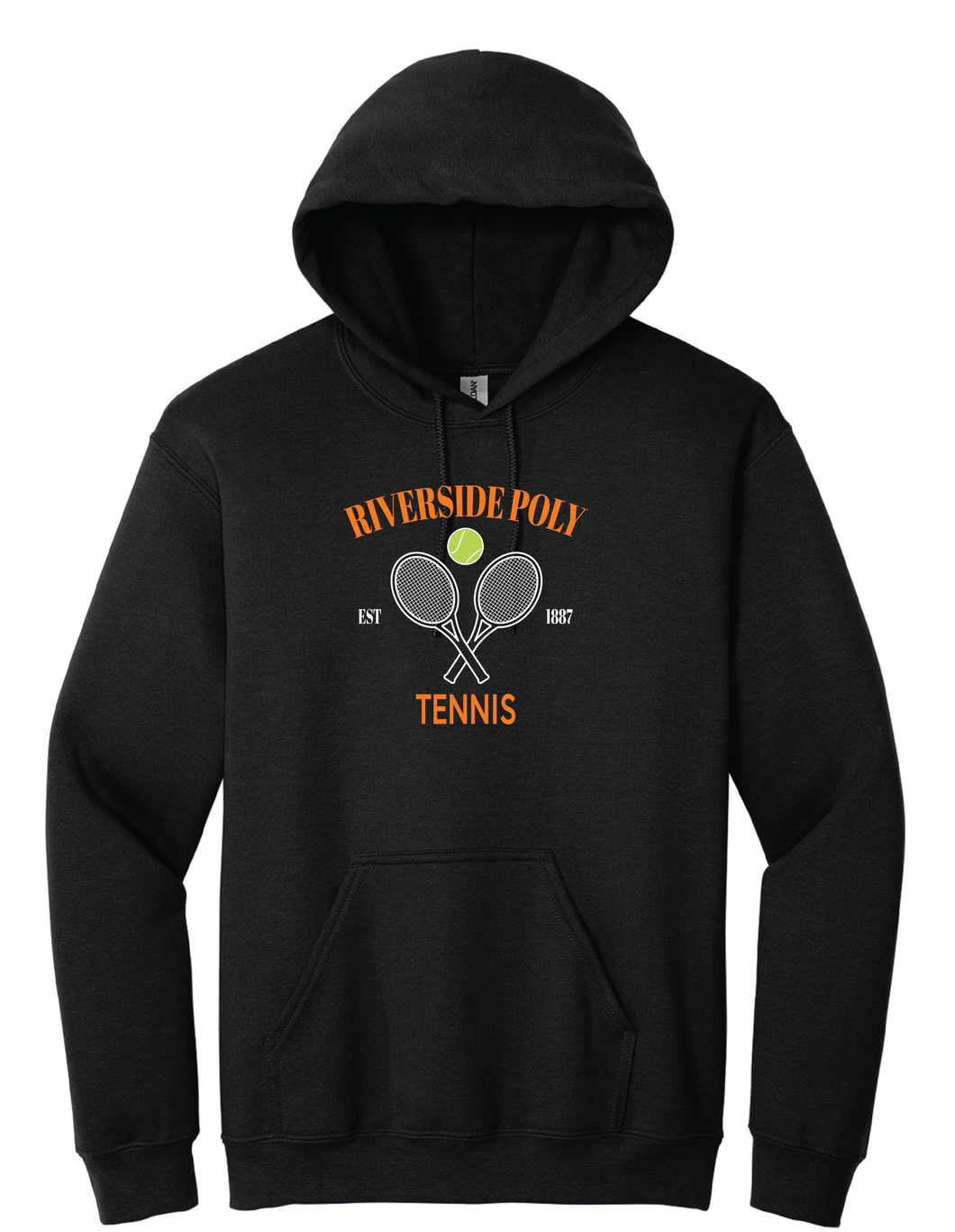 Poly Tennis Black Hoodie