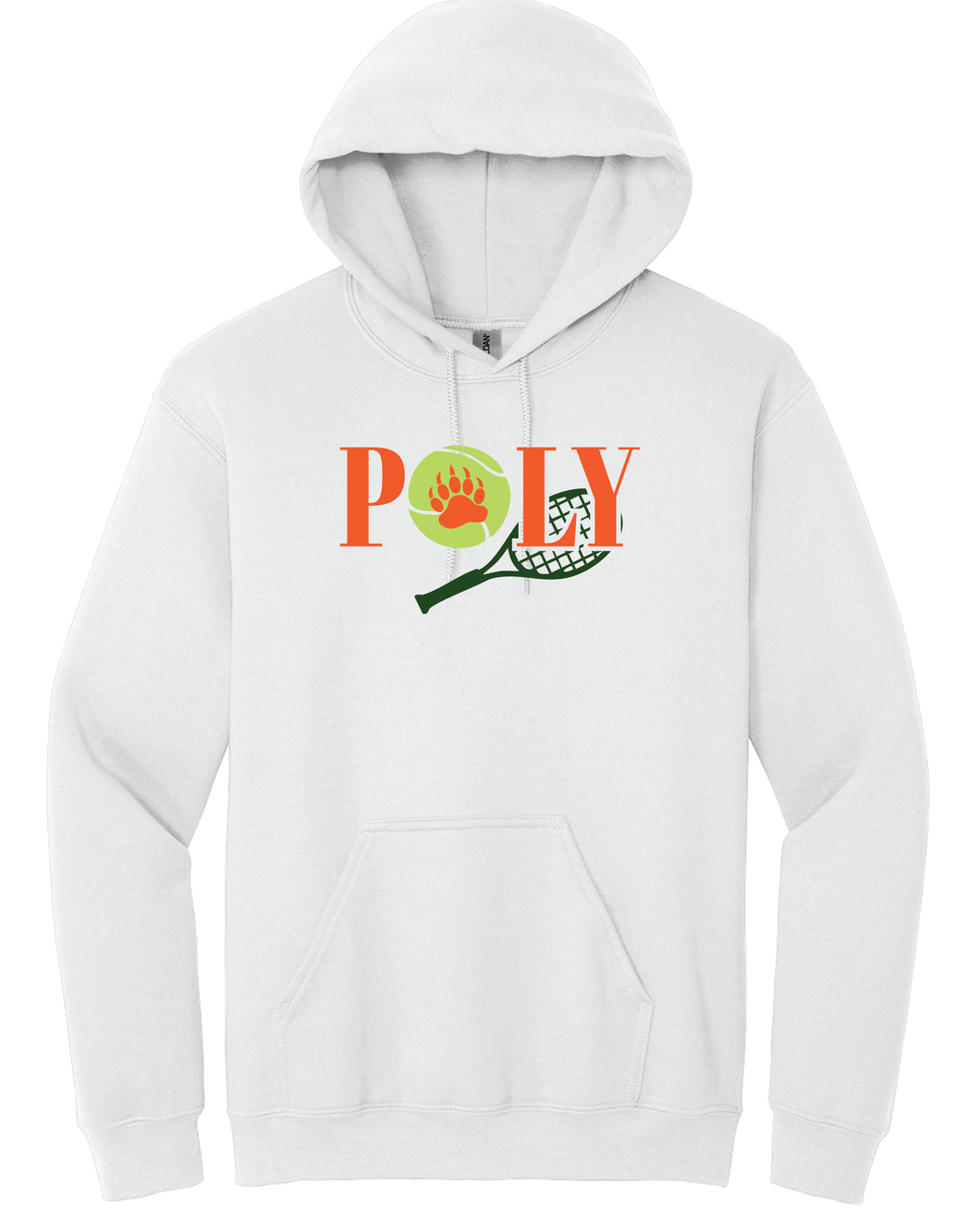 Poly Tennis White Hoodie