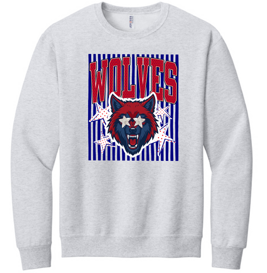 Striped Wolves T-Shirt and Crewneck