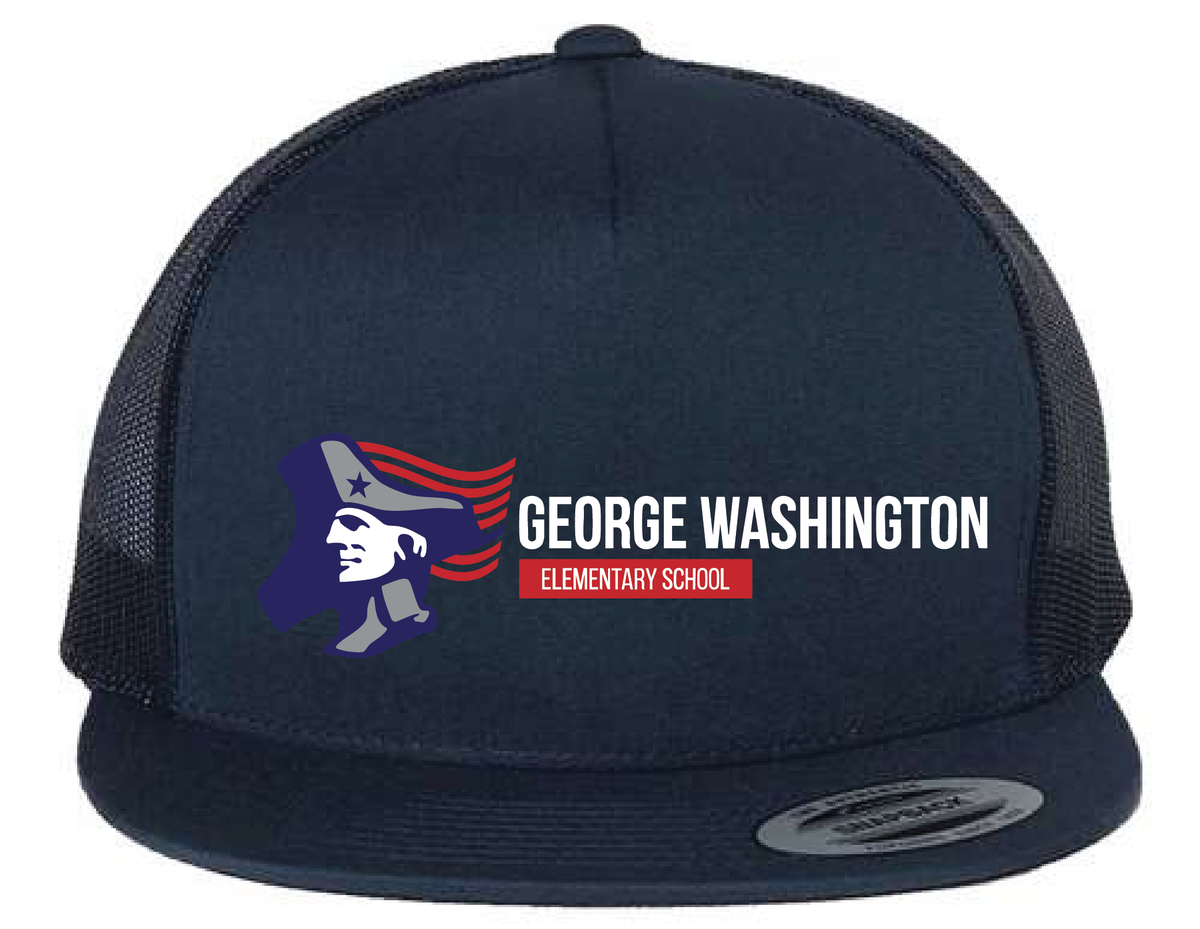 Washington Elementary Staff Trucker Flat Bill Hat