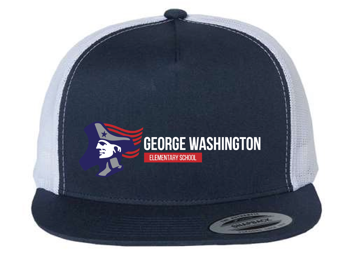 Washington Elementary Staff Trucker Flat Bill Hat