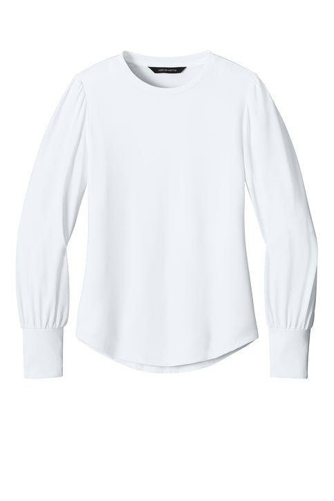 Mercer+Mettle Women’s Stretch Jersey Long Sleeve Blouson Top