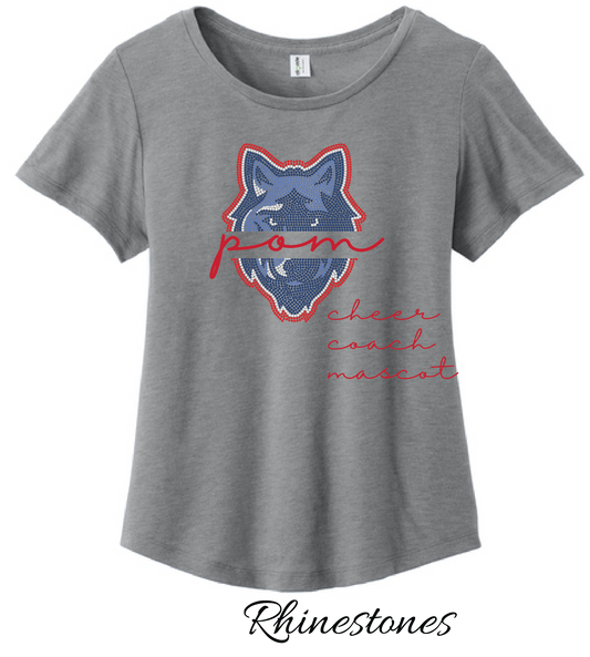 Wolves Rhinestone Top