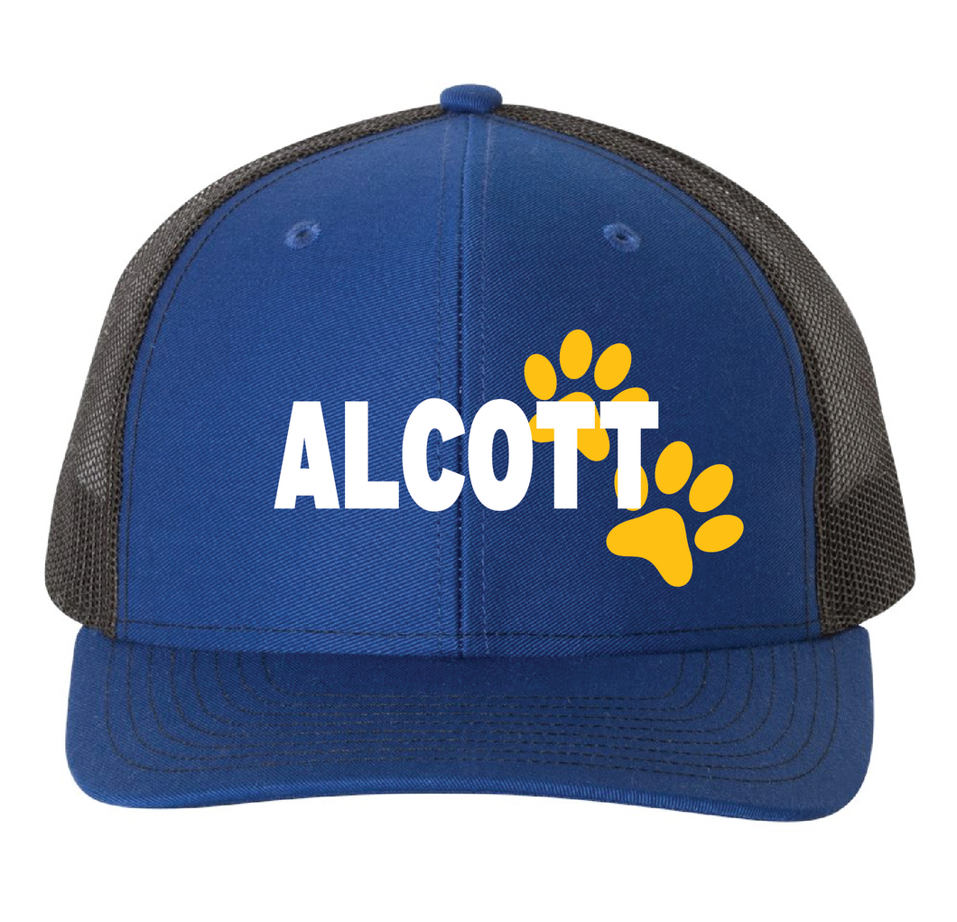 Alcott Elementary Blue/Black Snapback Trucker