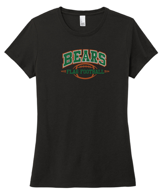 Poly Flag Football Ladies Rhinestones Tee or Tank