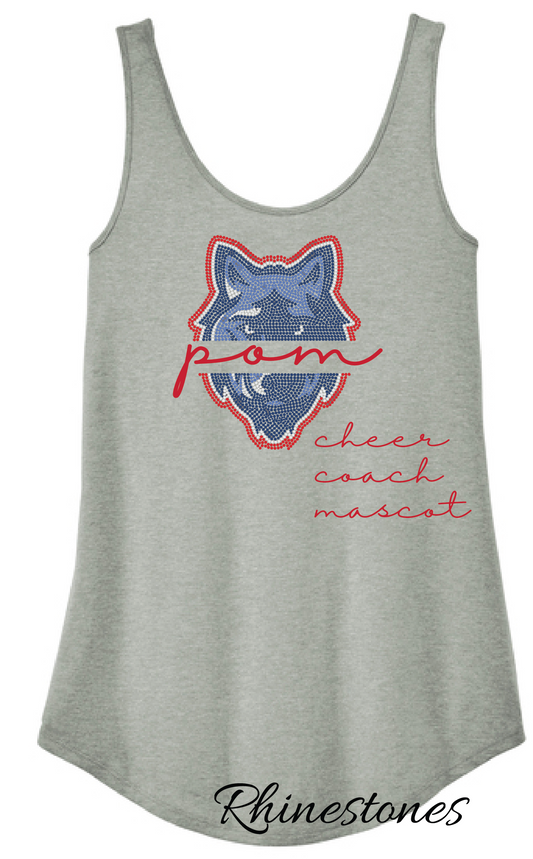 Wolves Rhinestone Tank