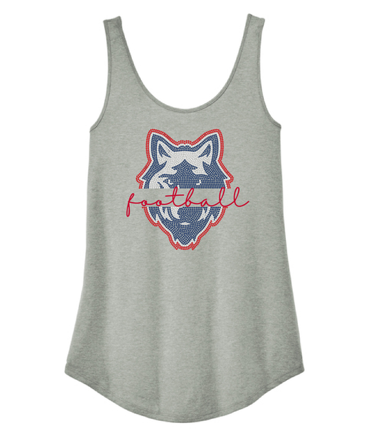 MLK Football Tank Rhinestone