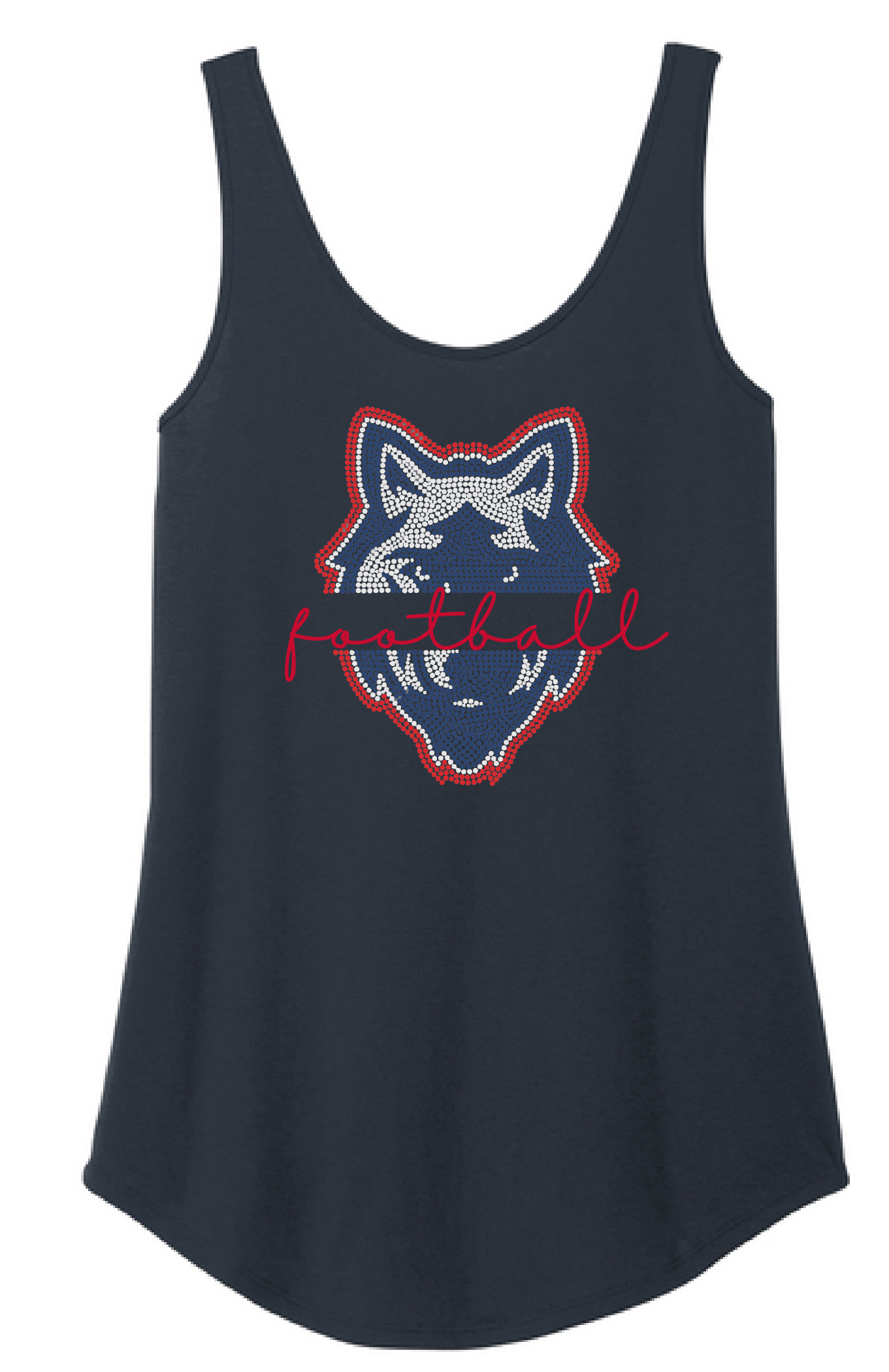 MLK Football Tank Rhinestone
