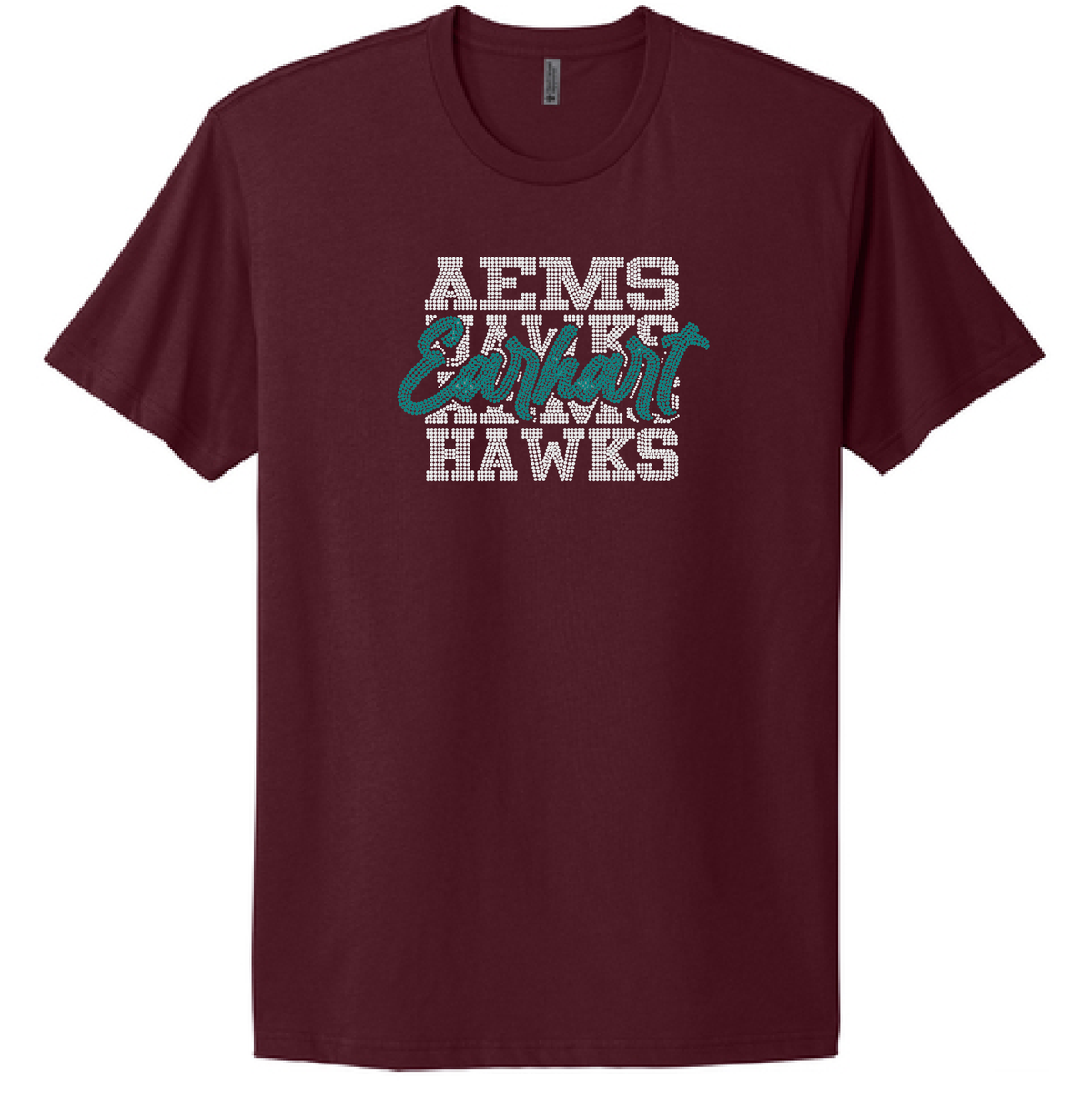 AEMS Hawks Rhinestone Tshirt or tank