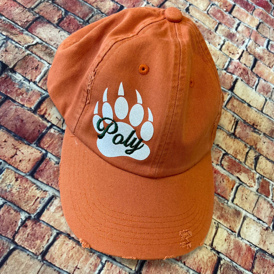 Glitter paw poly hat