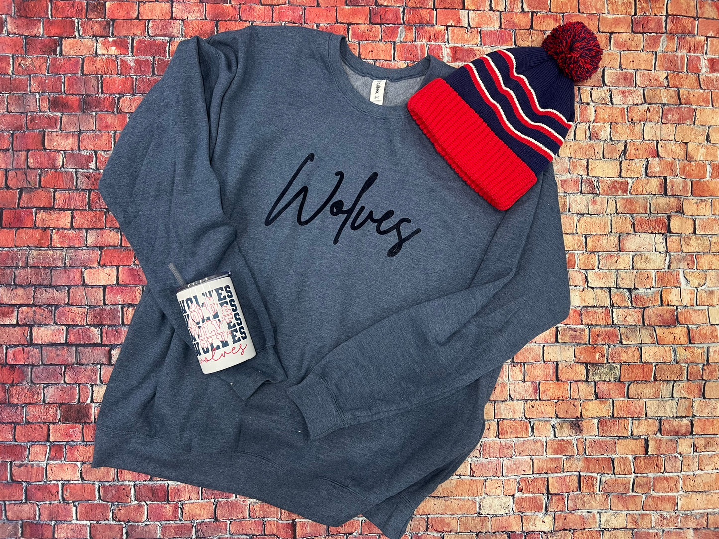 Felt Wolves Crewneck