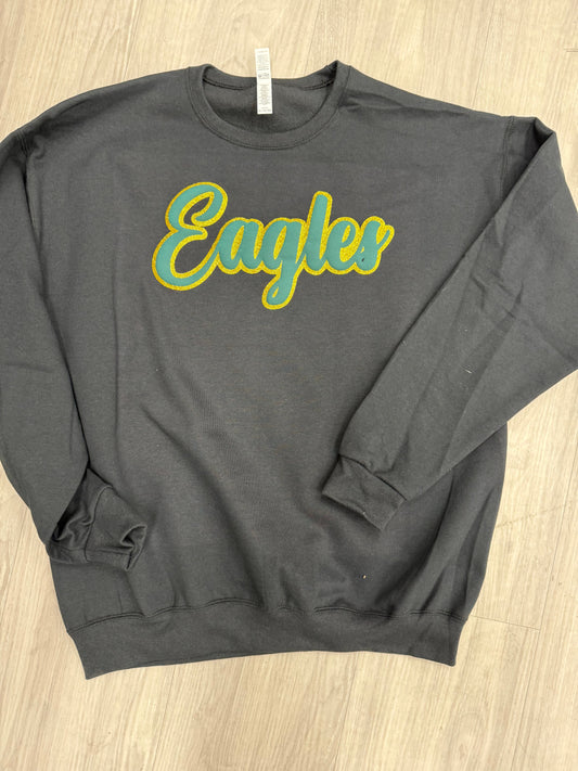 CUI Eagles Glitter Puff Crewneck