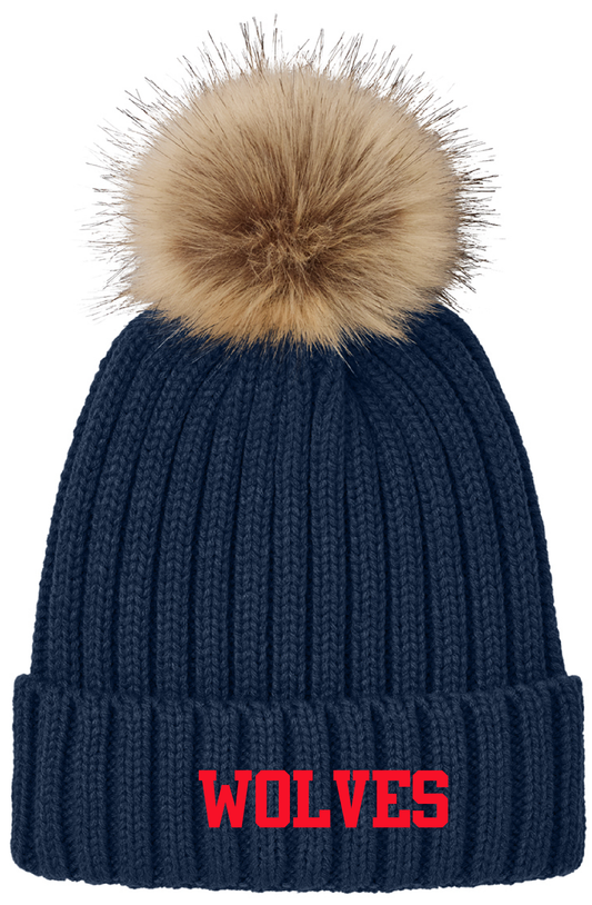 LAX Beanie with Pom Pom