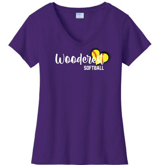 Woodcrest Softball Ladies Vneck