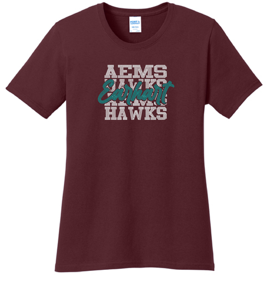 AEMS Hawks Rhinestone Tshirt or tank