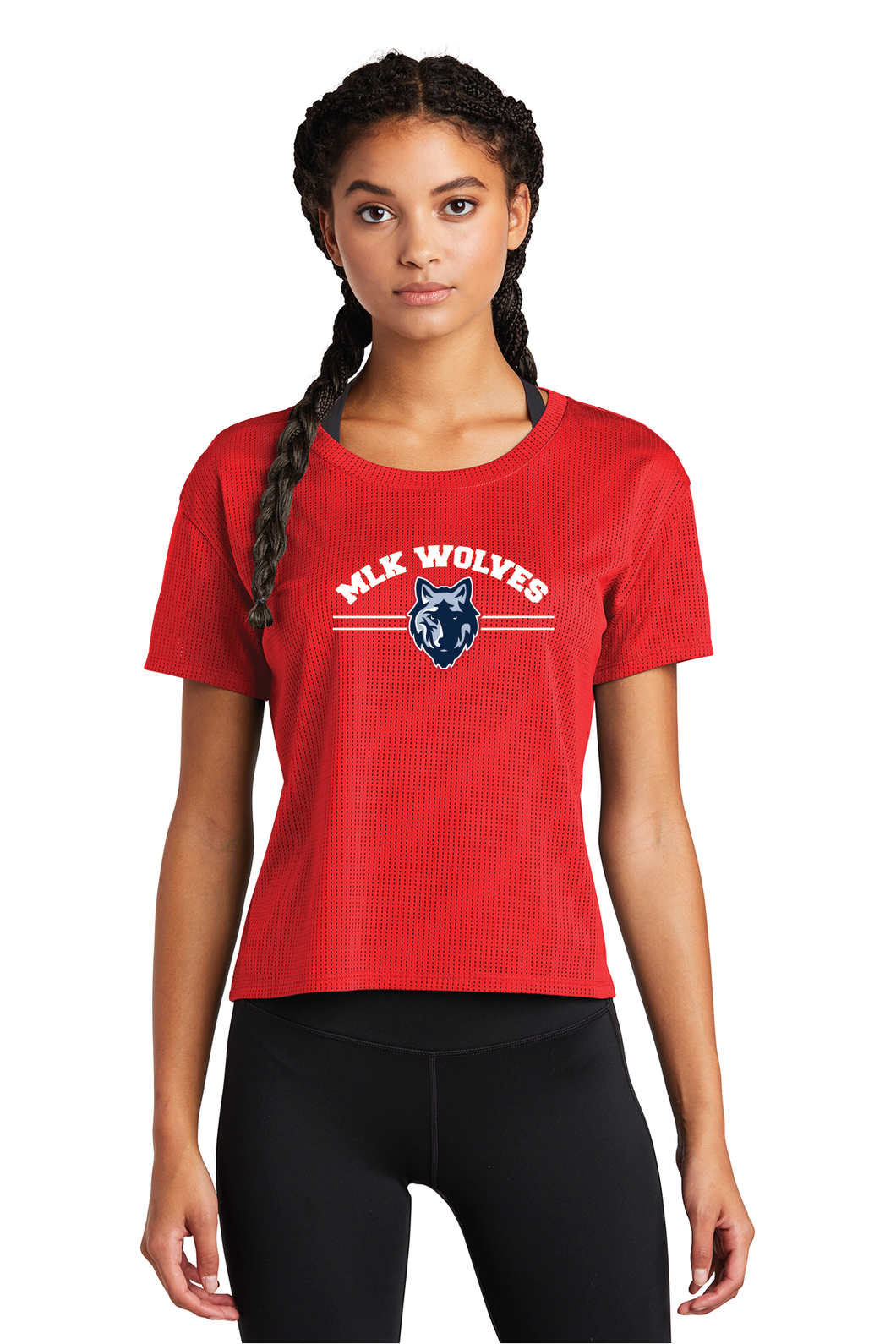 Wolves Athletic Cropped Mesh T- Try Out