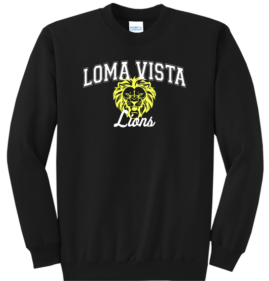 Loma Vista Lions Crewneck Sweatshirt Black