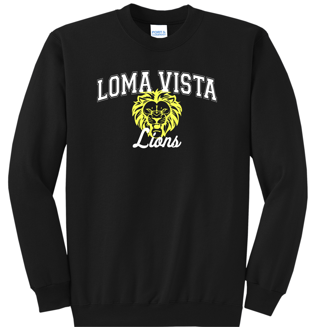 Loma Vista Lions Crewneck Sweatshirt Black