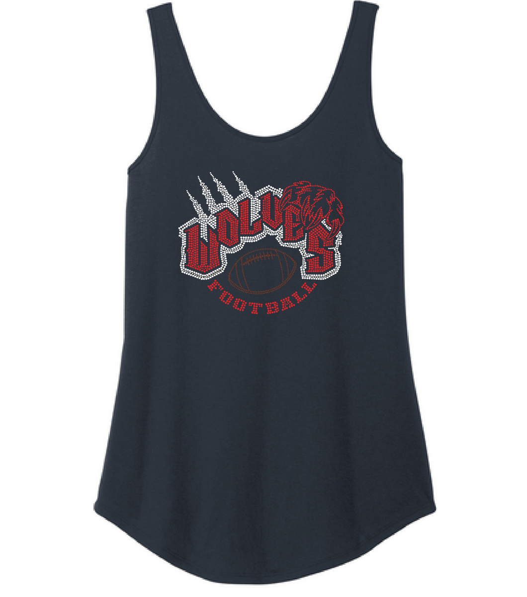 MLK Football Tank Rhinestone