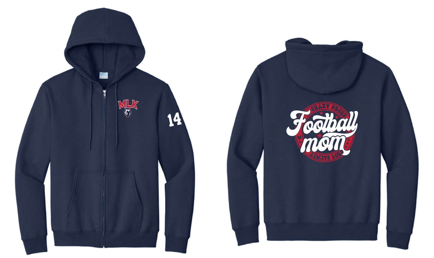 MLK Football Zip-up Hoodie
