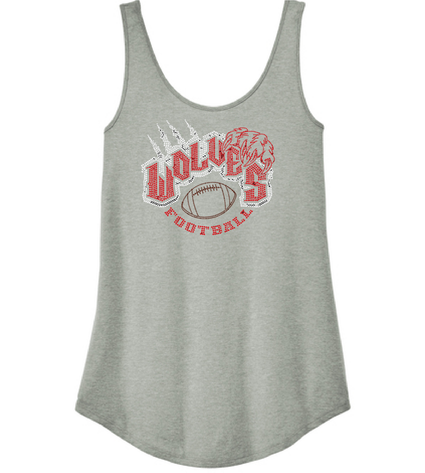MLK Football Tank Rhinestone