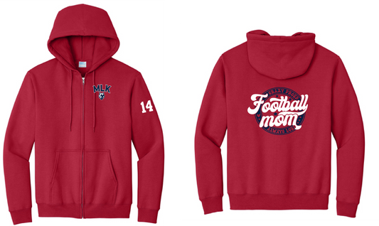MLK Football Zip-up Hoodie