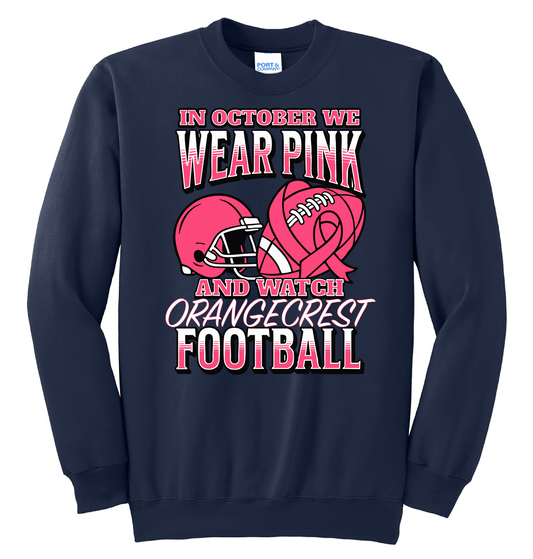 PInk Out Print Orangecrest Crewneck