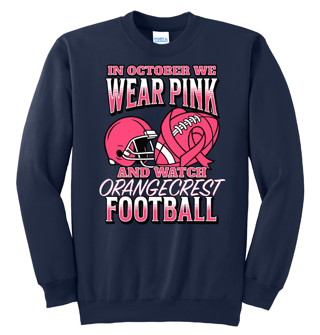 PInk Out Print Orangecrest Crewneck
