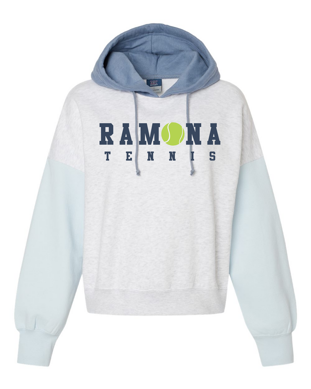 Ramona Tennis Colorblocked Crop Hooded Sweatshirt