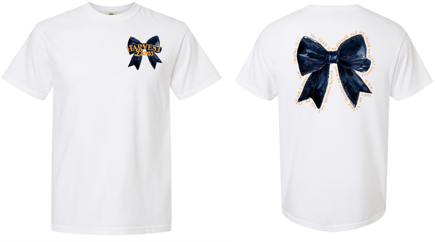 Cheer Bow Psalms 28:7 Long or Short Sleeve T shirt