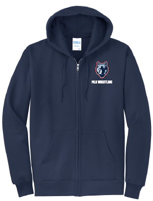MLK Wrestling Navy Zip Hoodie (Youth and Adult)