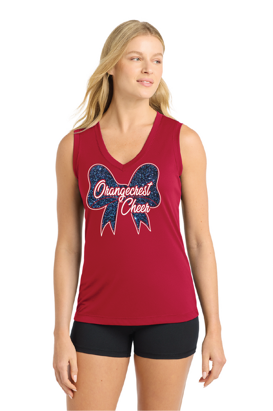 Glitter bow Orangecrest Cheer Tank