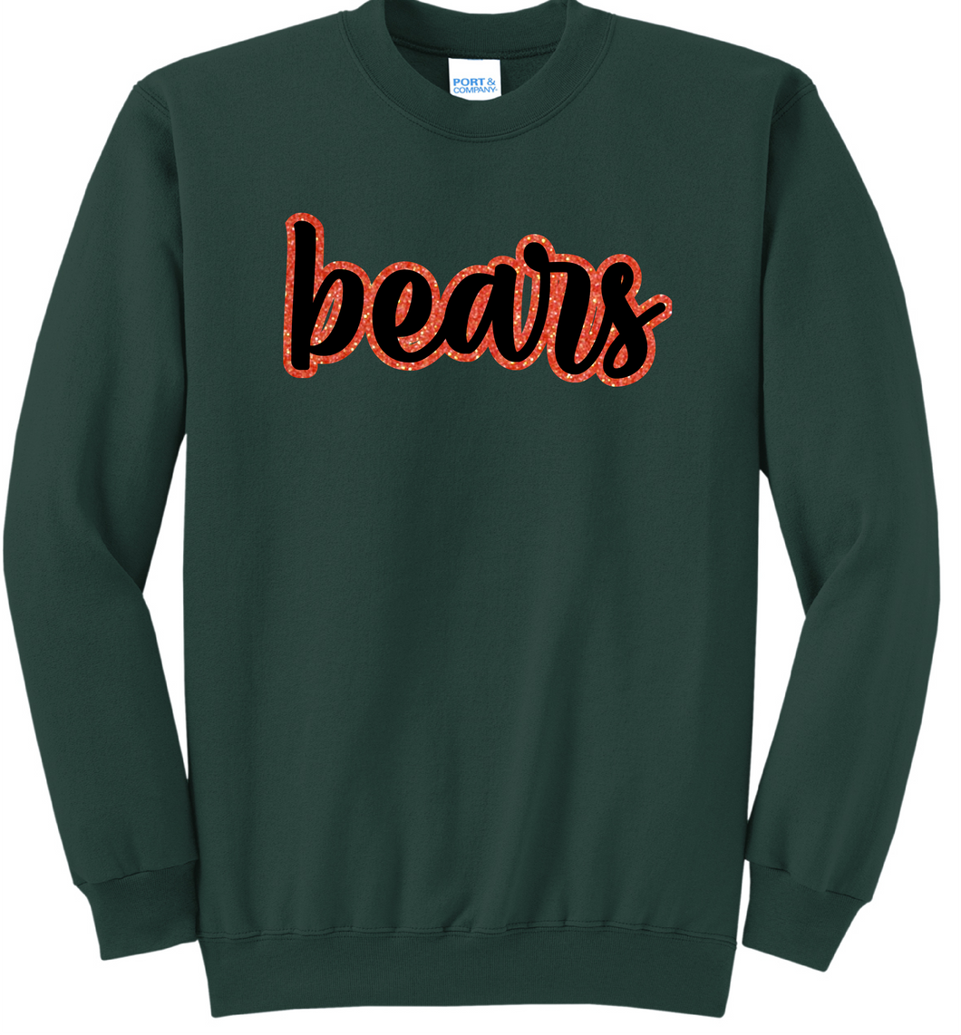 Poly BEARS glitter and PUFF crewneck