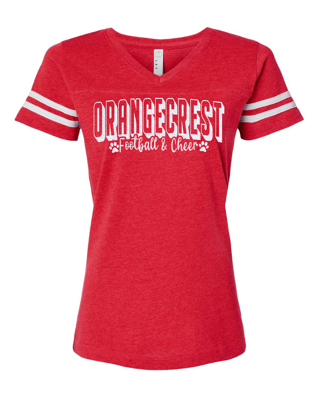 Glitter Orangecrest V-Neck Jersey Tee