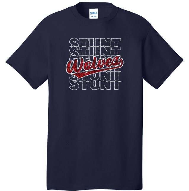 WOLVES Stunt Rhinestone T-Shirt