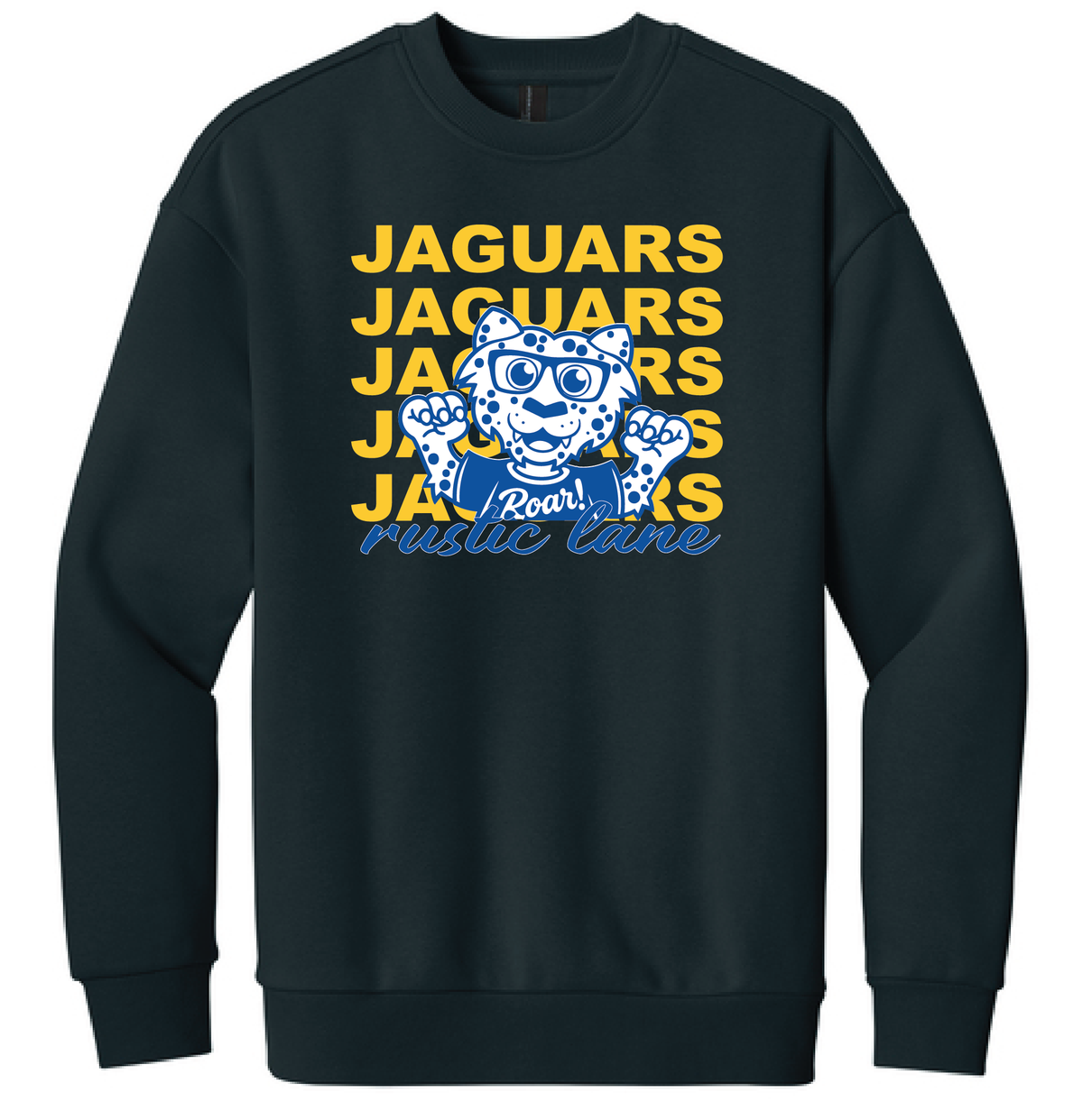 Rustic Lane Jaguars Stacked Crewneck
