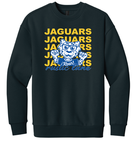 Rustic Lane Jaguars Stacked Crewneck