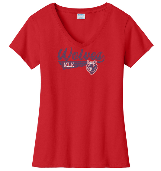 MLK Wolves Troche Rhinestone T