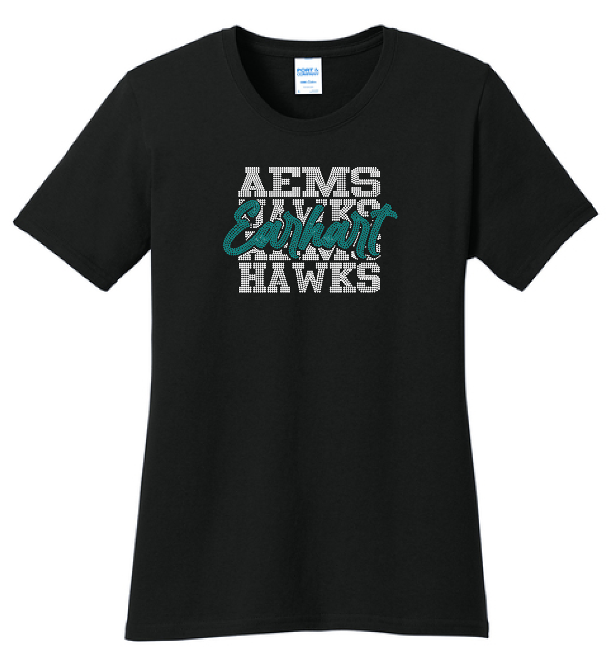 AEMS Hawks Rhinestone Tshirt or tank