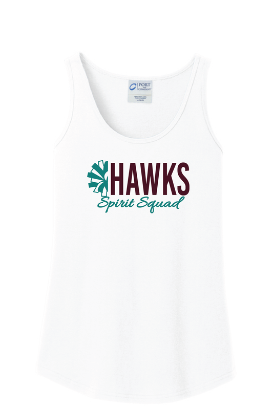 AEMS Hawks Spirit Squad White Tank